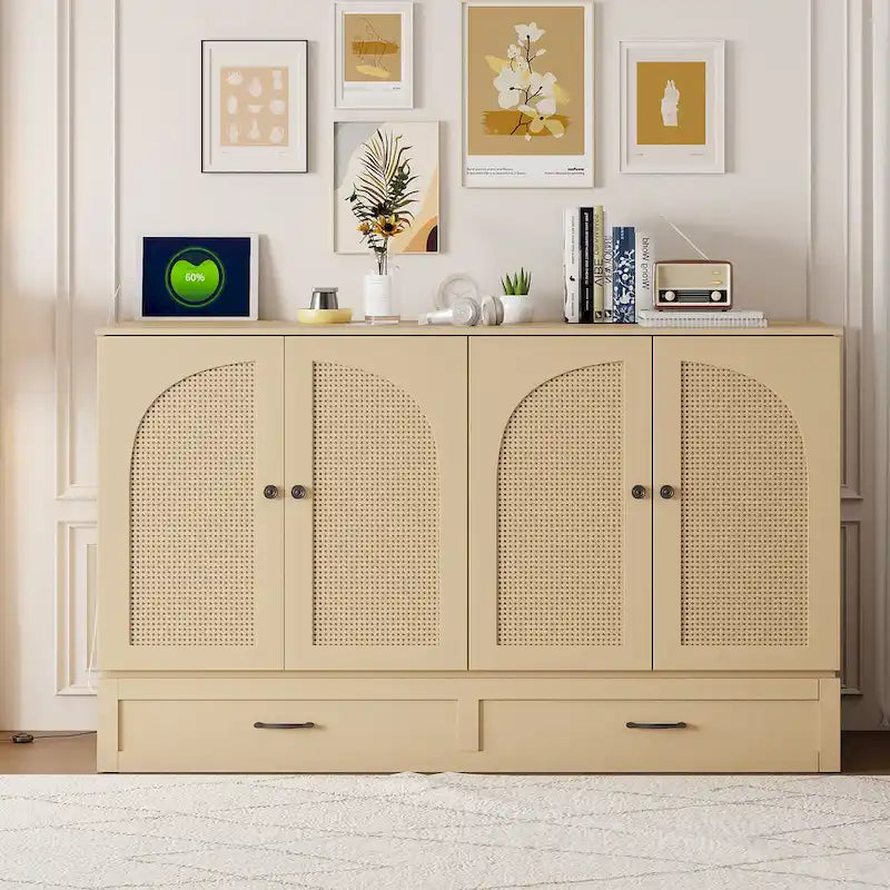 Lit escamotable Queen Size avec rangement et chargement USB
