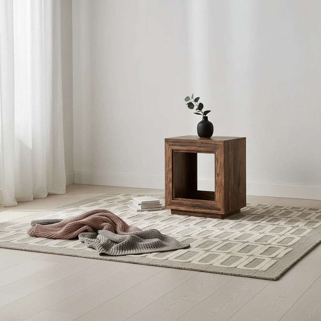 Table d'appoint en bois avec rangement, tables de chevet en noyer pour salon, chambre à coucher