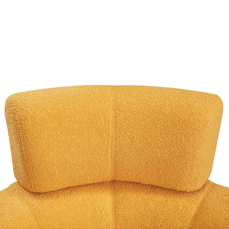 Fauteuil pivotant en polyester avec rotation à 360°, appui-tête réglable et revêtement en polaire berbère - Capacité de 145 kg