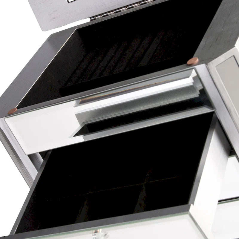 Armoire à bijoux miroir argenté