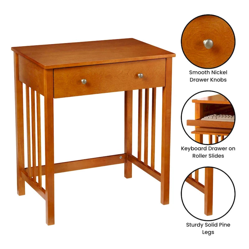 Bureau avec tiroir pour clavier