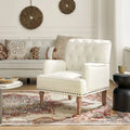 Fauteuil d'appoint classique capitonné avec dossier boutonné par
