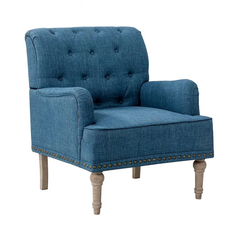 Fauteuil d'appoint classique capitonné avec dossier boutonné par