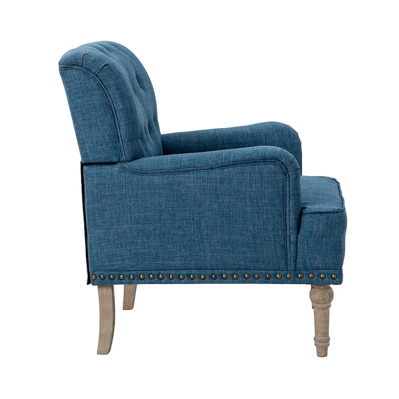Fauteuil d'appoint classique capitonné avec dossier boutonné par