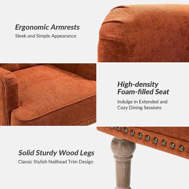 Fauteuil d'appoint classique capitonné avec dossier boutonné par