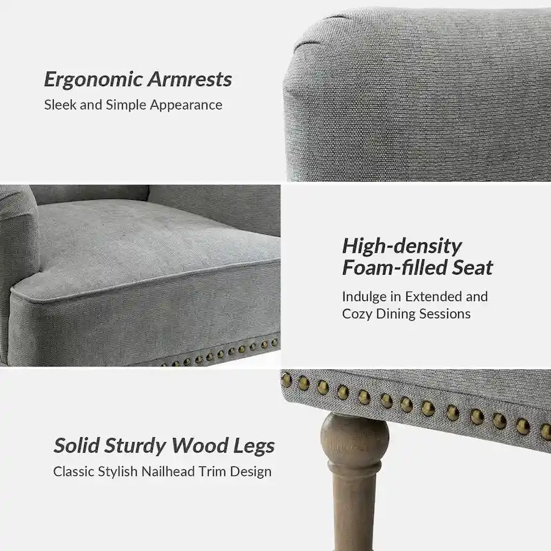 Fauteuil d'appoint classique capitonné avec dossier boutonné par