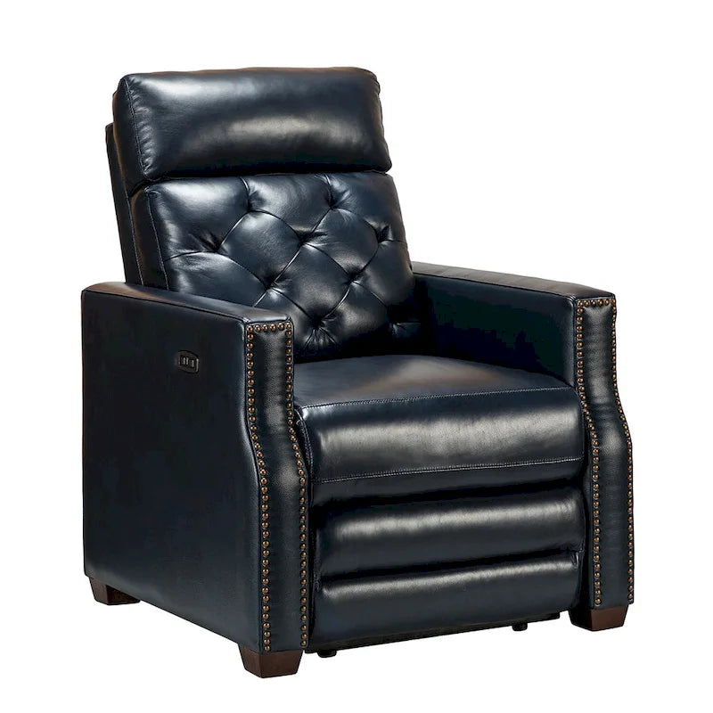 Fauteuil inclinable électrique en cuir véritable de 31,50 de large avec port USB