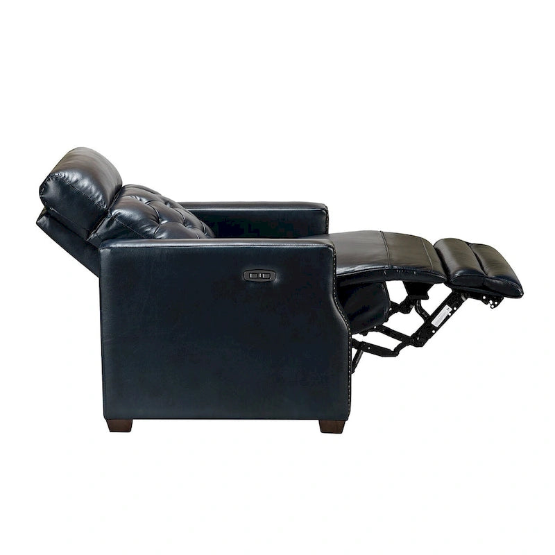 Fauteuil inclinable électrique en cuir véritable de 31,50 de large avec port USB