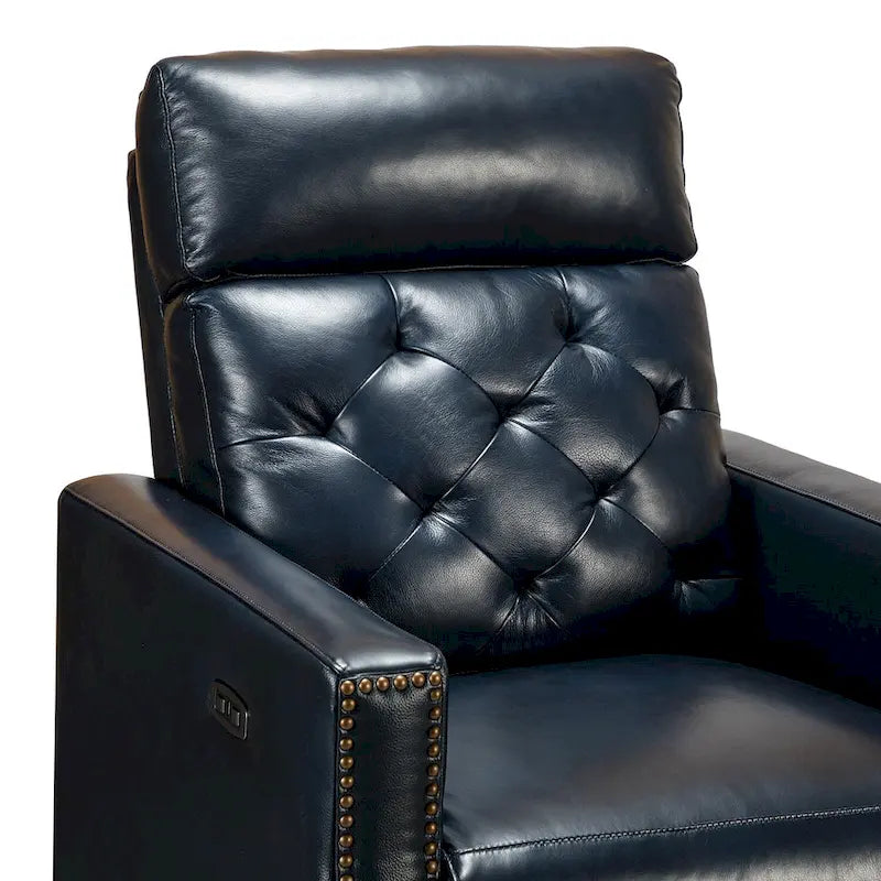 Fauteuil inclinable électrique en cuir véritable de 31,50 de large avec port USB