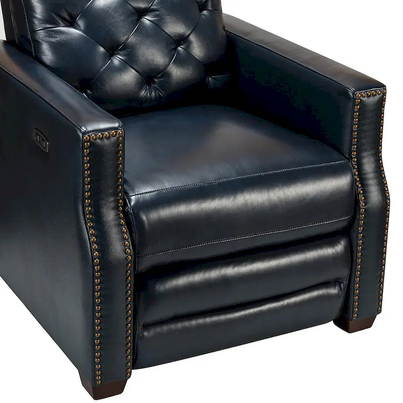 Fauteuil inclinable électrique en cuir véritable de 31,50 de large avec port USB