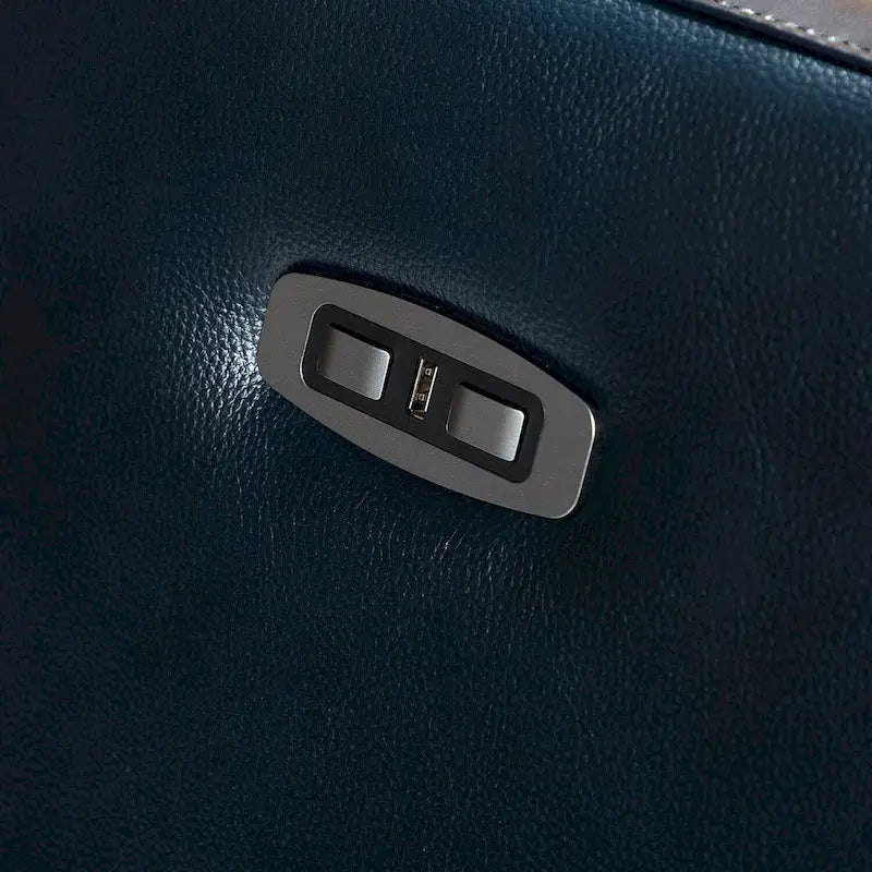 Fauteuil inclinable électrique en cuir véritable de 31,50 de large avec port USB