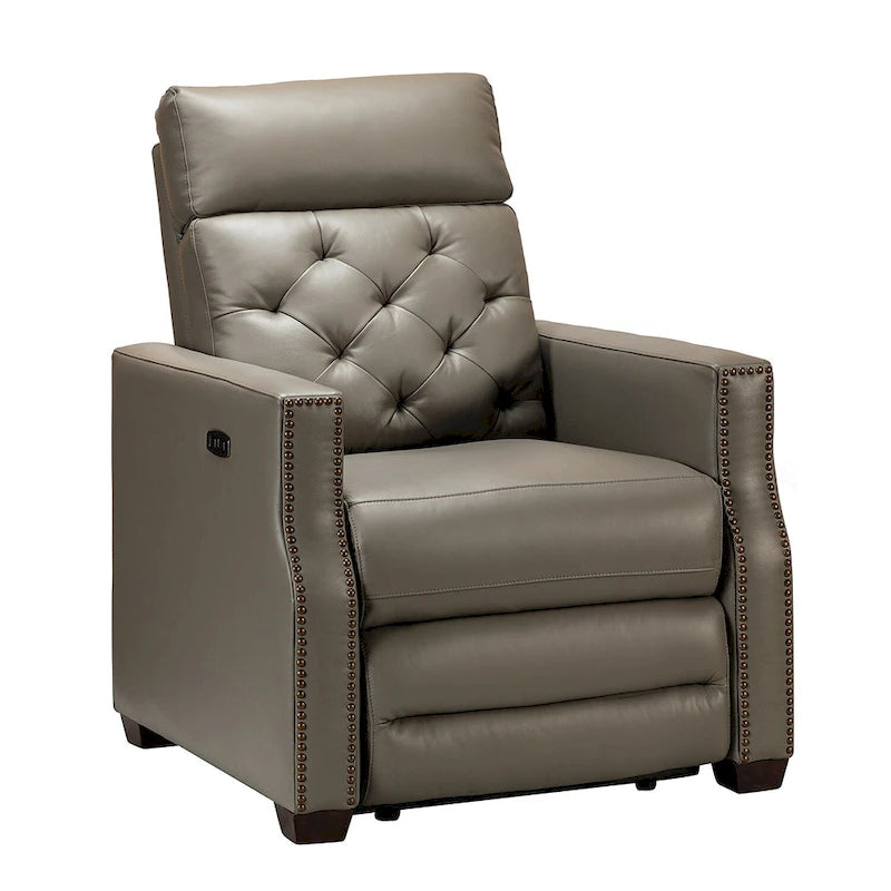 Fauteuil inclinable électrique en cuir véritable de 31,50 de large avec port USB