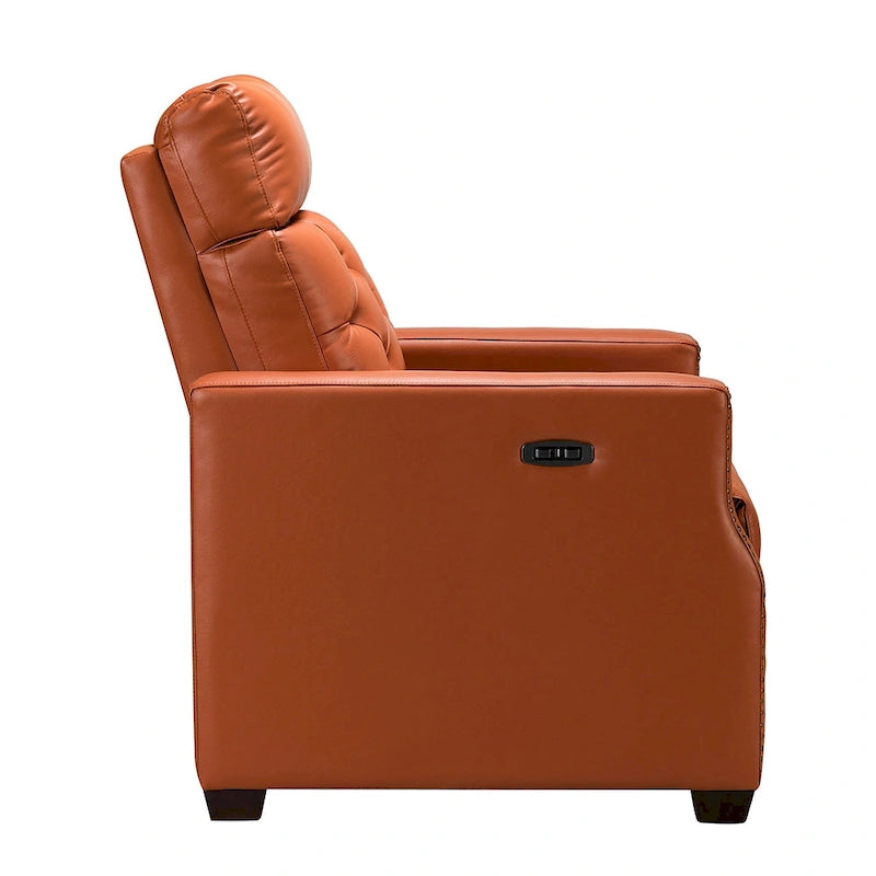 Fauteuil inclinable électrique en cuir véritable de 31,50 de large avec port USB