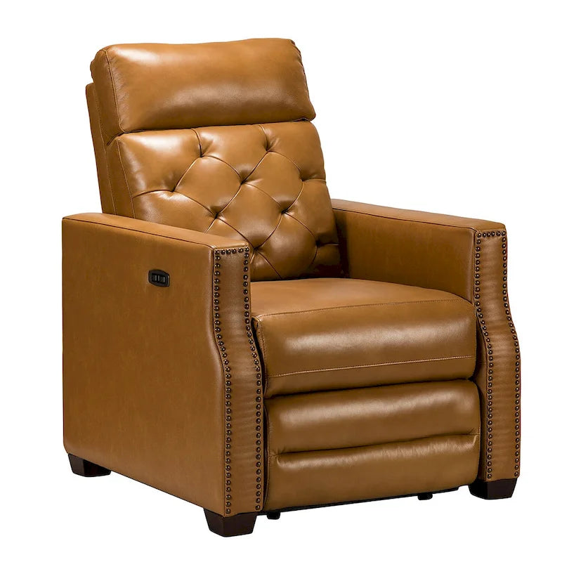 Fauteuil inclinable électrique en cuir véritable de 31,50 de large avec port USB