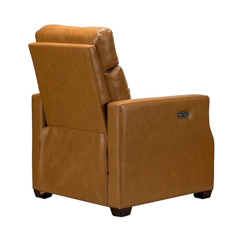 Fauteuil inclinable électrique en cuir véritable de 31,50 de large avec port USB