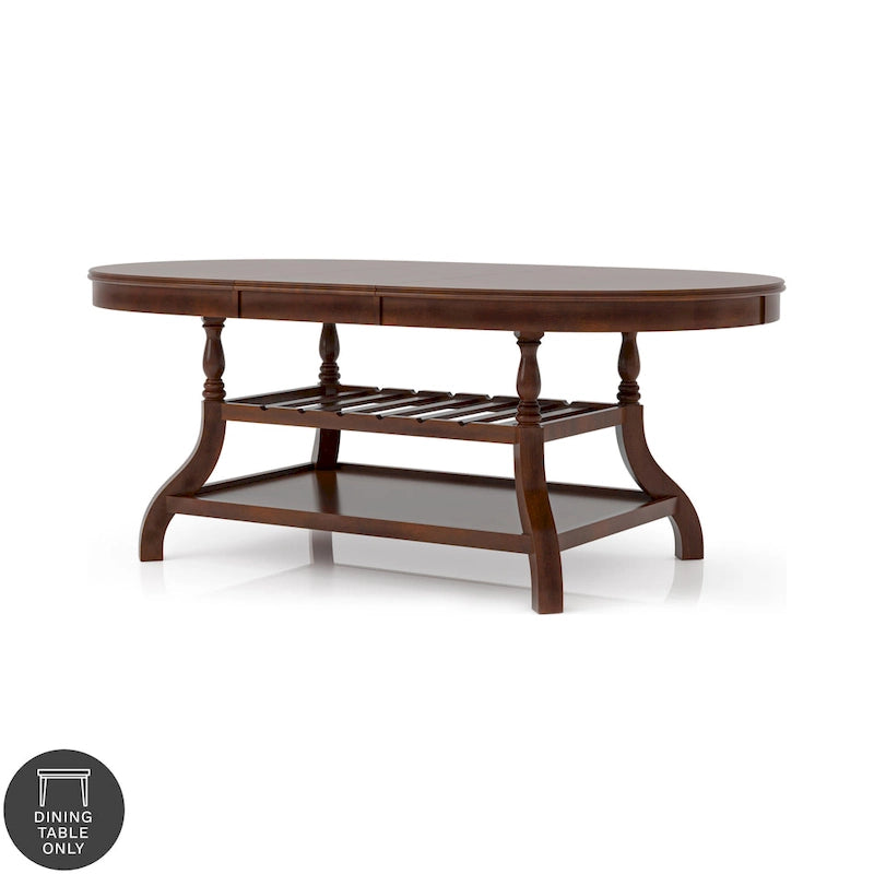 Table à manger extensible en bois Cherry de 78 pouces
