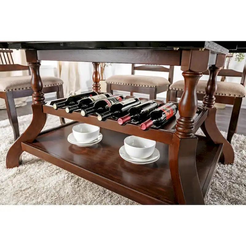 Table à manger extensible en bois Cherry de 78 pouces