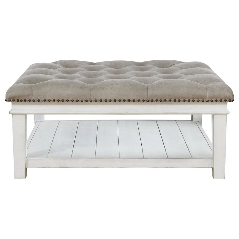 Table basse ottomane rembourrée - 40L x 40P x 18H