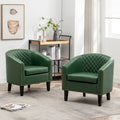 Fauteuil de club en similicuir avec clous décoratifs, 29 po, ensemble de 2