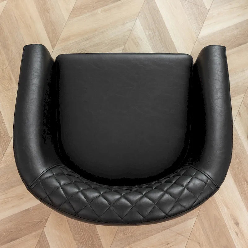 Fauteuil de club en similicuir avec clous décoratifs, 29 po, ensemble de 2