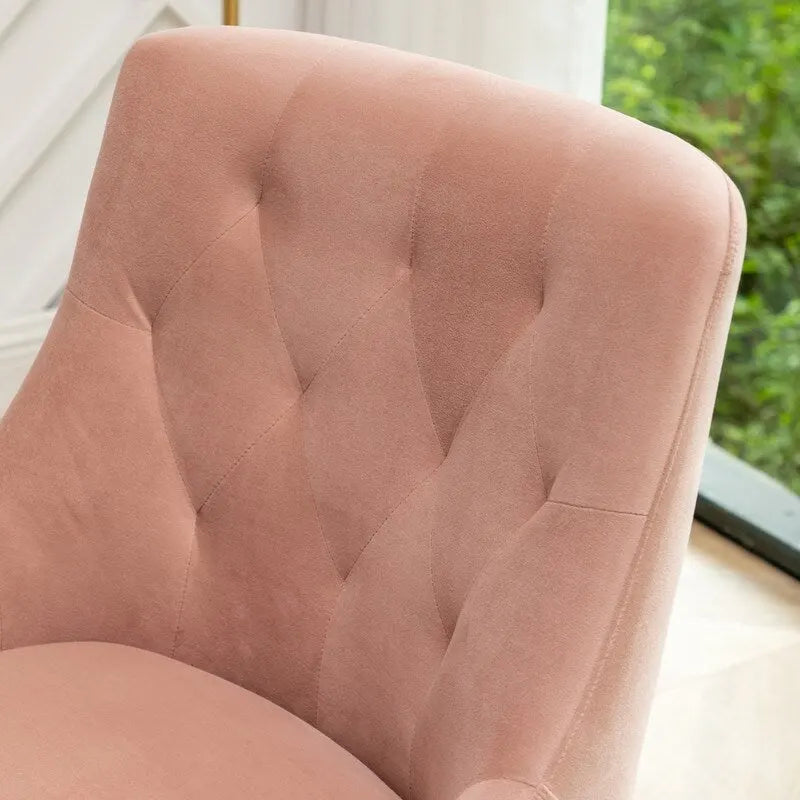Lot de 2 chaises de salle à manger d'appoint modernes sans accoudoirs en velours bouclé avec dossier capitonné et pieds dorés