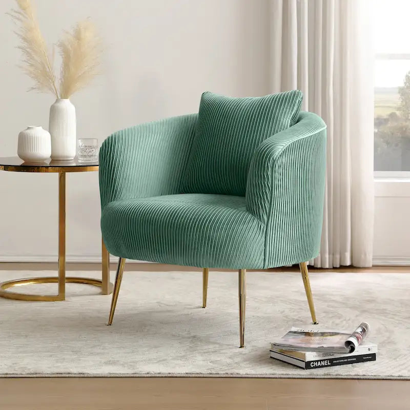 Fauteuil d'appoint moderne en velours