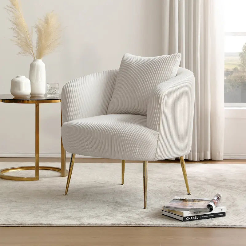 Fauteuil d'appoint moderne en velours