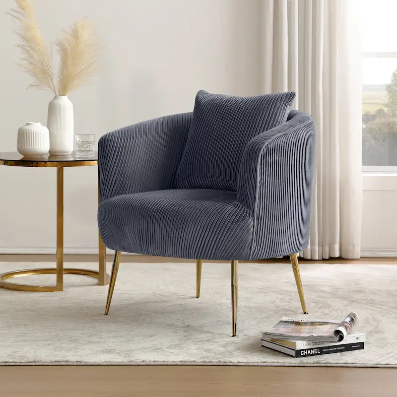 Fauteuil d'appoint moderne en velours