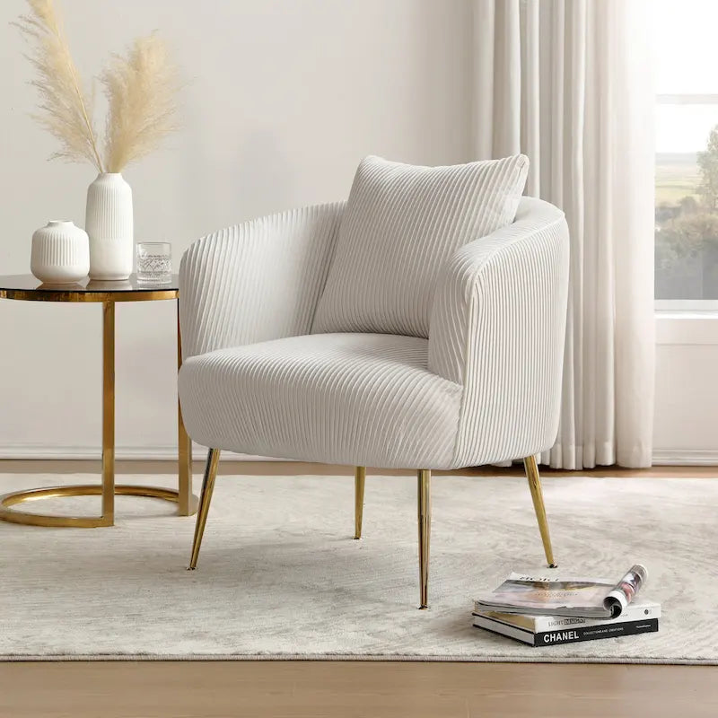 Fauteuil d'appoint moderne en velours