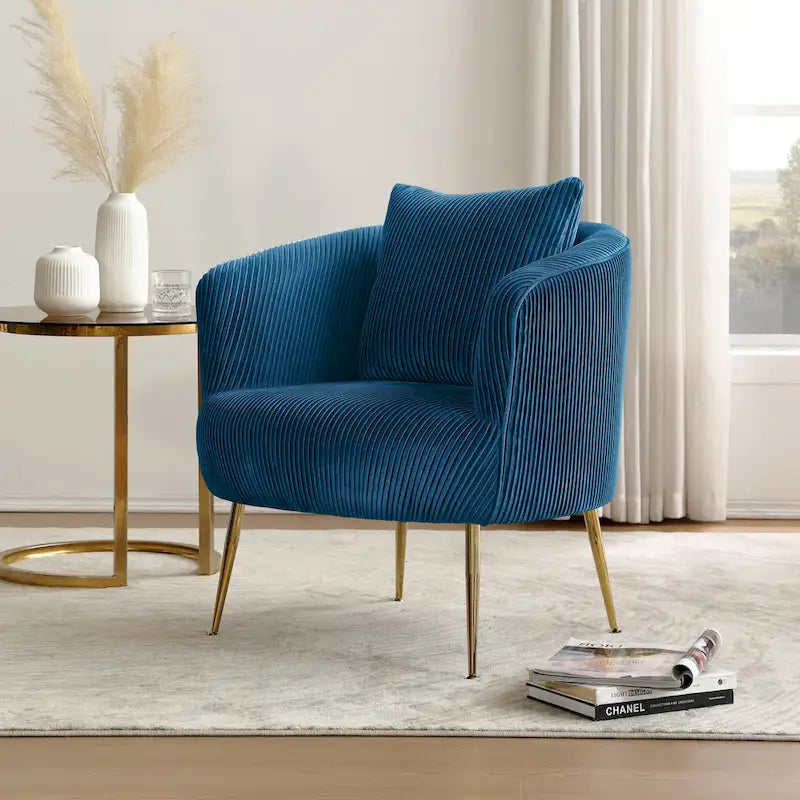 Fauteuil d'appoint moderne en velours