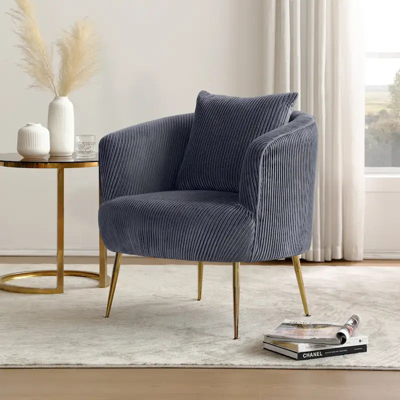 Fauteuil d'appoint moderne en velours