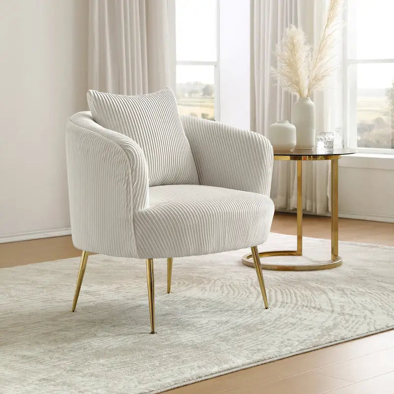 Fauteuil d'appoint moderne en velours