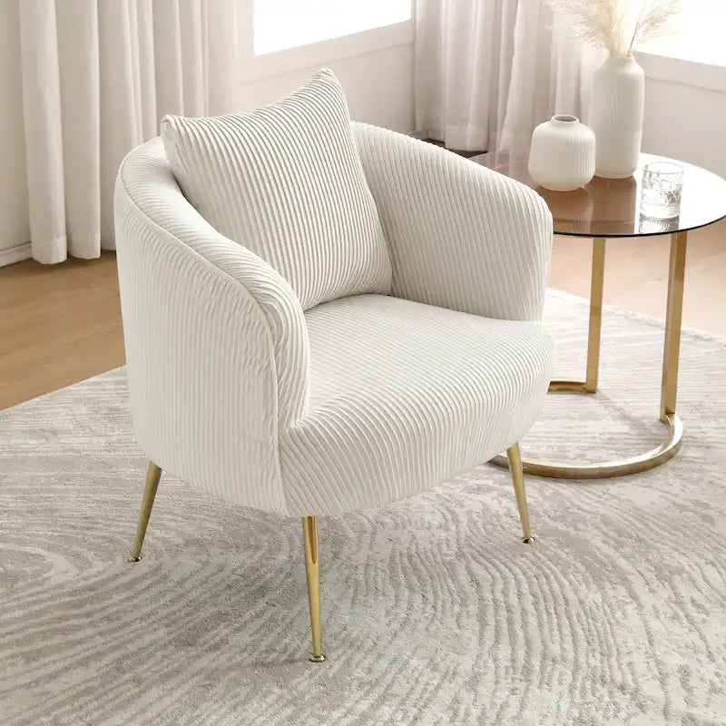 Fauteuil d'appoint moderne en velours