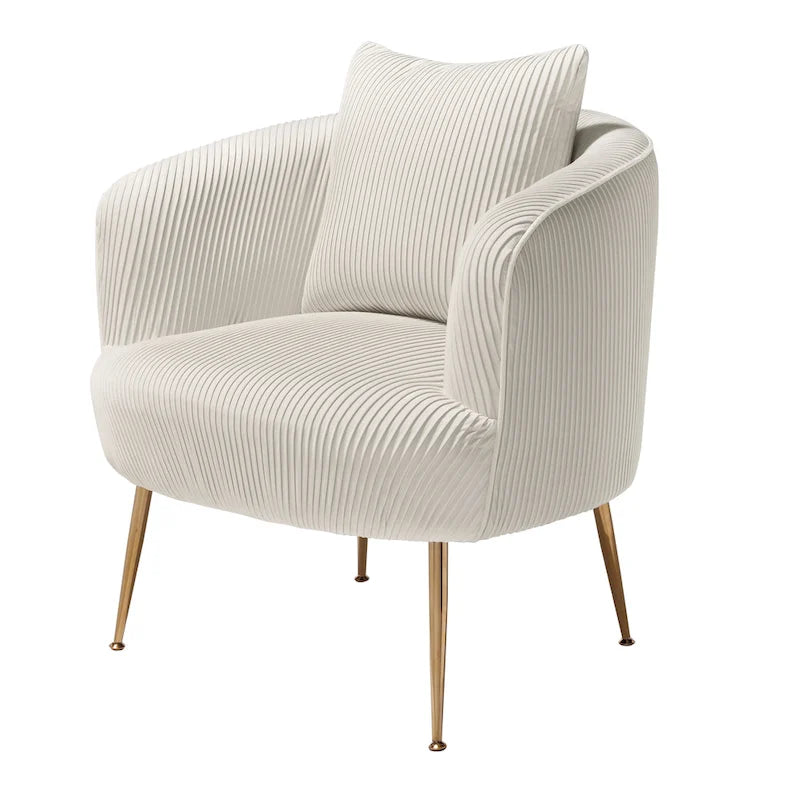 Fauteuil d'appoint moderne en velours