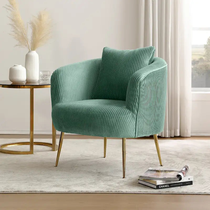 Fauteuil d'appoint moderne en velours