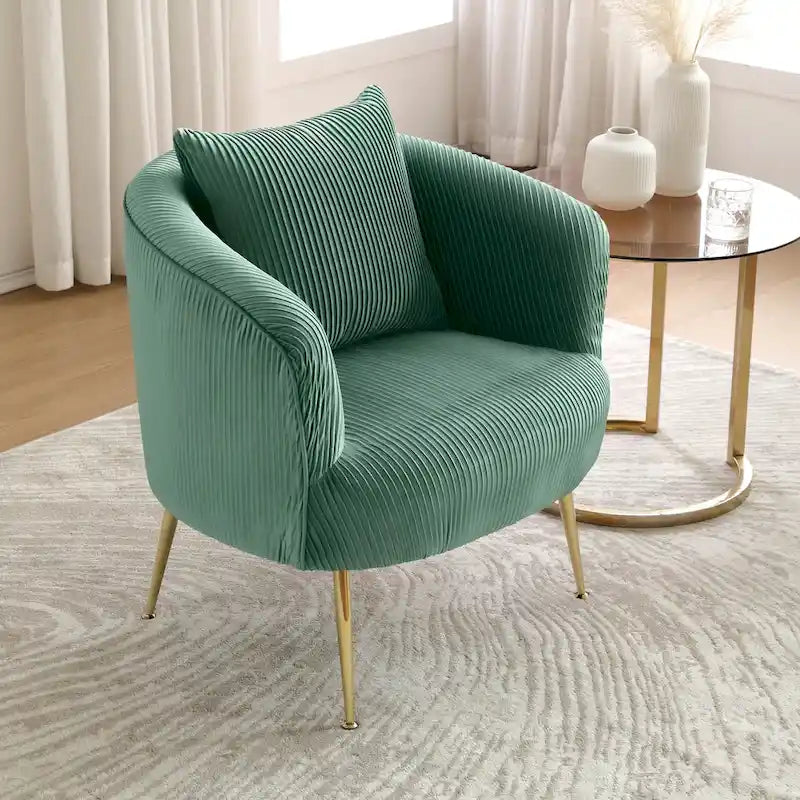 Fauteuil d'appoint moderne en velours