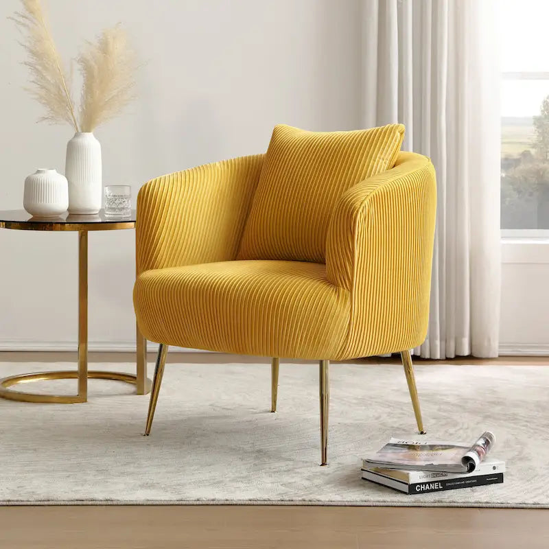 Fauteuil d'appoint moderne en velours