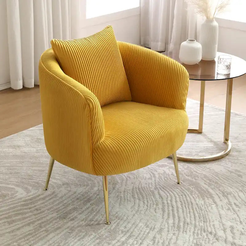 Fauteuil d'appoint moderne en velours