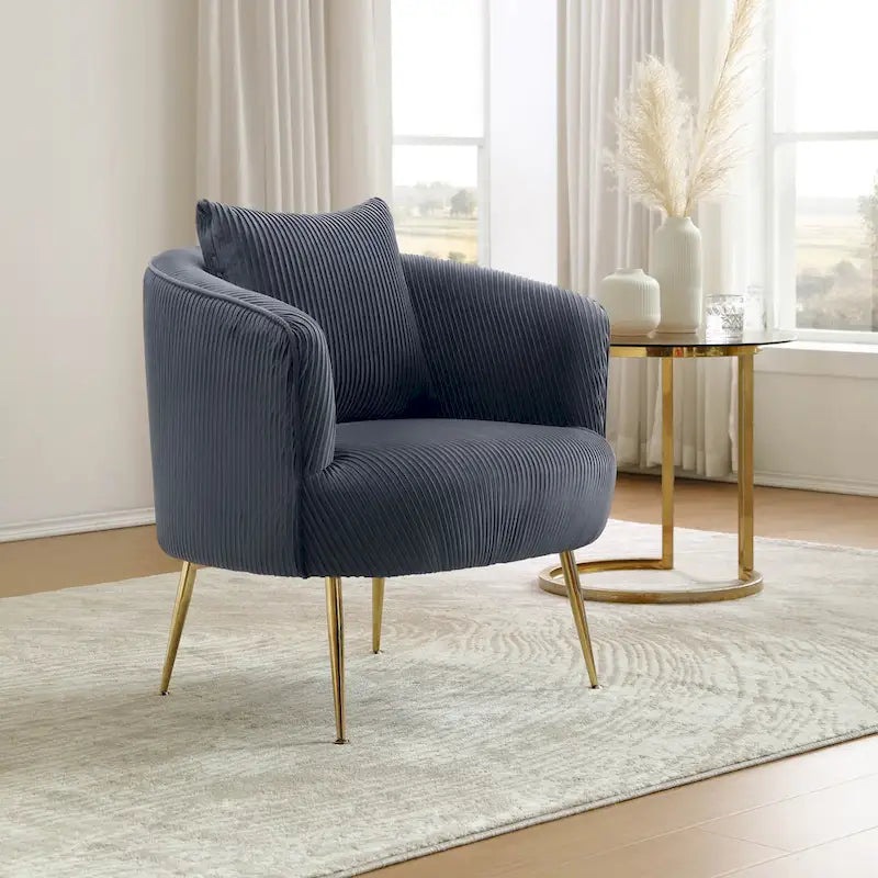 Fauteuil d'appoint moderne en velours