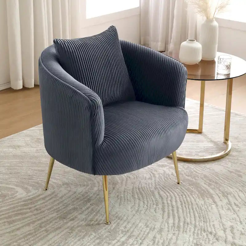 Fauteuil d'appoint moderne en velours