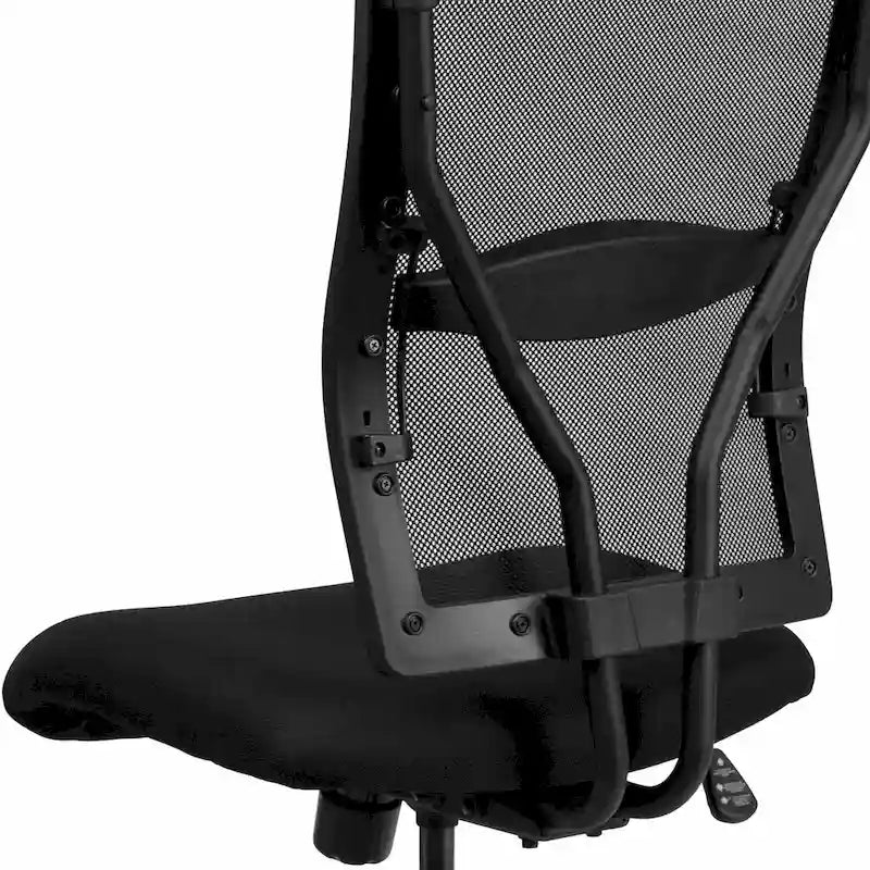 Fauteuil de bureau ergonomique pivotant pour personnes fortes, dossier en maille, supporte jusqu'à 180 kg