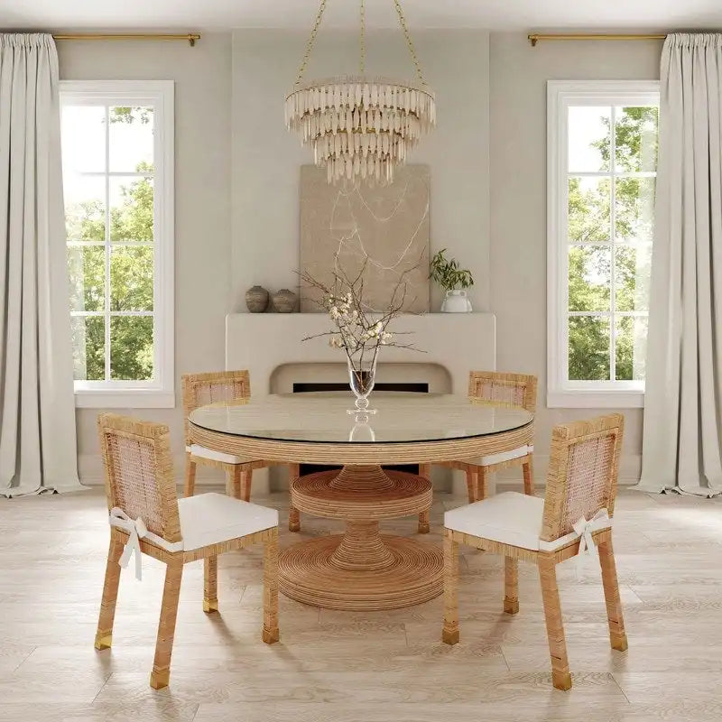 Chaise de salle à manger en rotin