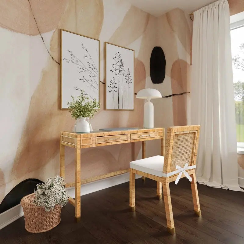 Chaise de salle à manger en rotin