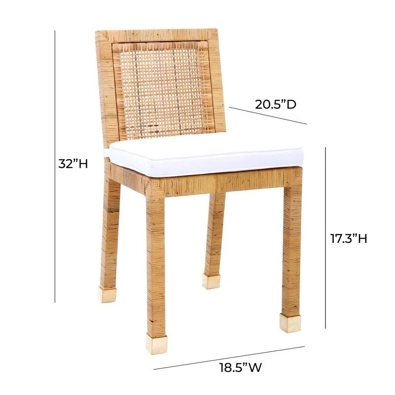 Chaise de salle à manger en rotin