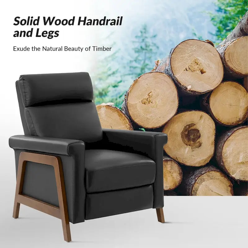 Fauteuil inclinable électrique moderne en cuir véritable avec ports USB intégrés (lot de 2) par