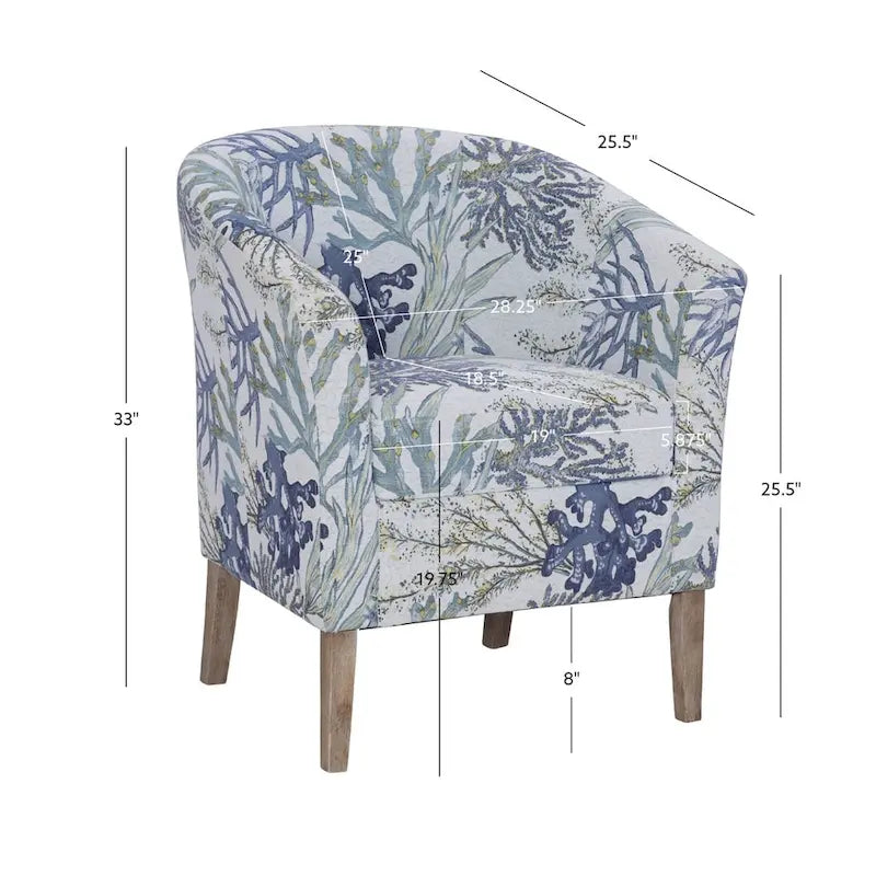 Fauteuil club capitonné "Barrel"