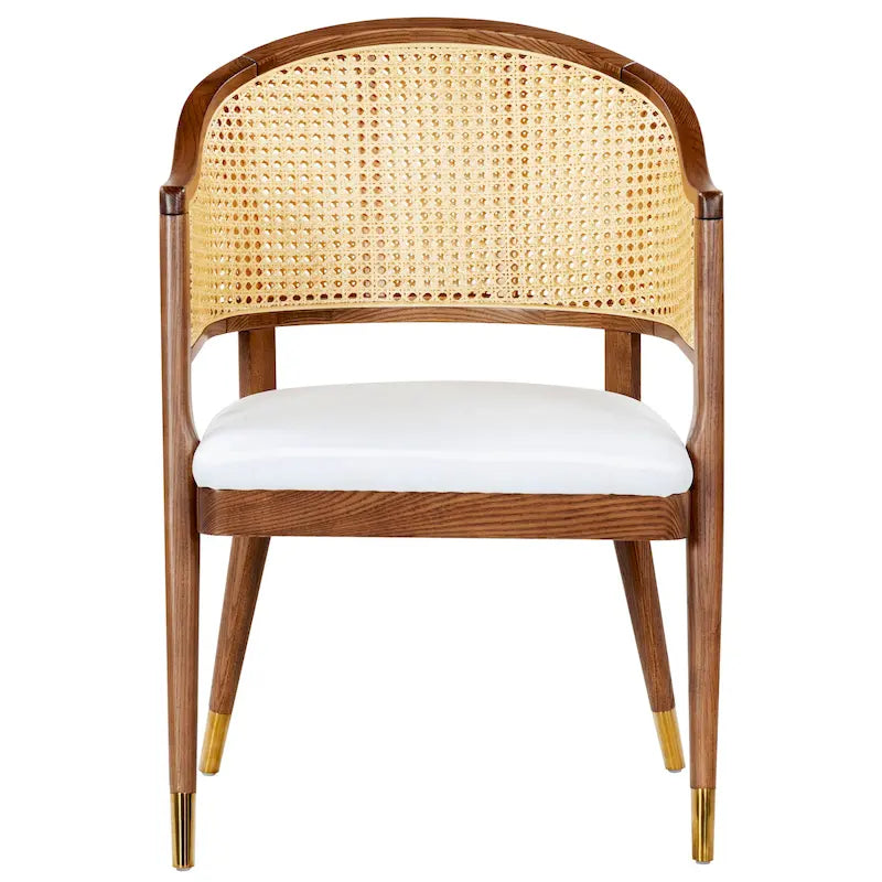 Chaise de salle à manger en rotin - 23,4 L x 22,8 P x 33,6 H - 23 L x 23 P x 34 H