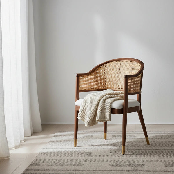 Rattan Dining Chair - 23.4 W x 22.8 L x 33.6 H - 23W x 23D x 34H