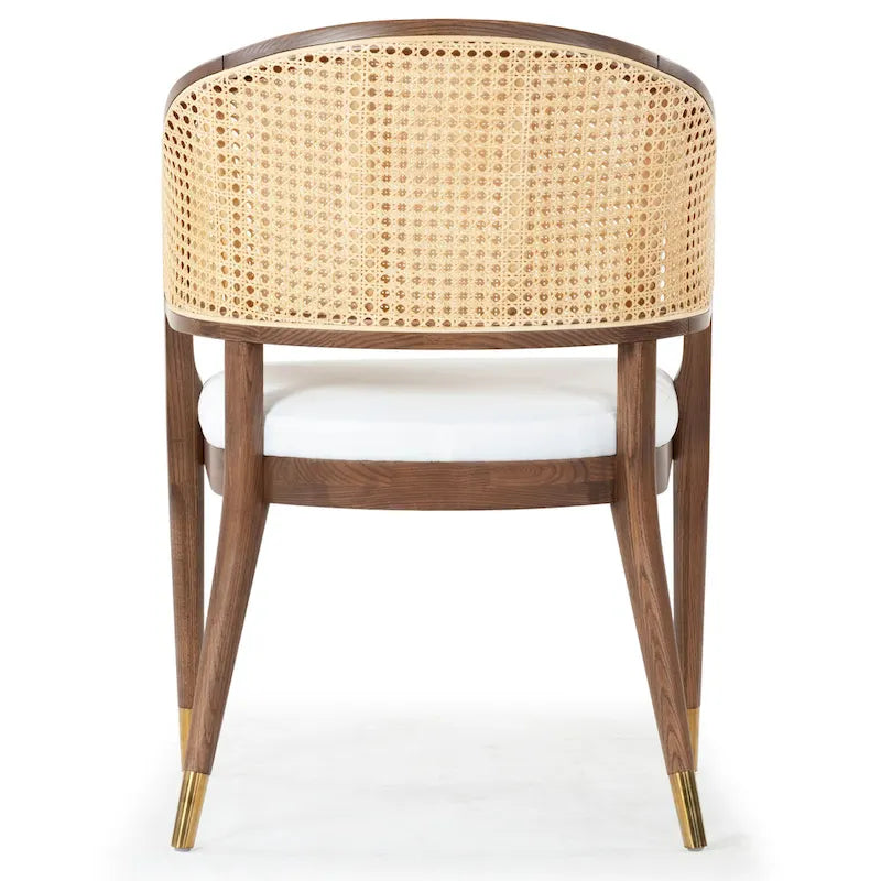 Chaise de salle à manger en rotin - 23,4 L x 22,8 P x 33,6 H - 23 L x 23 P x 34 H