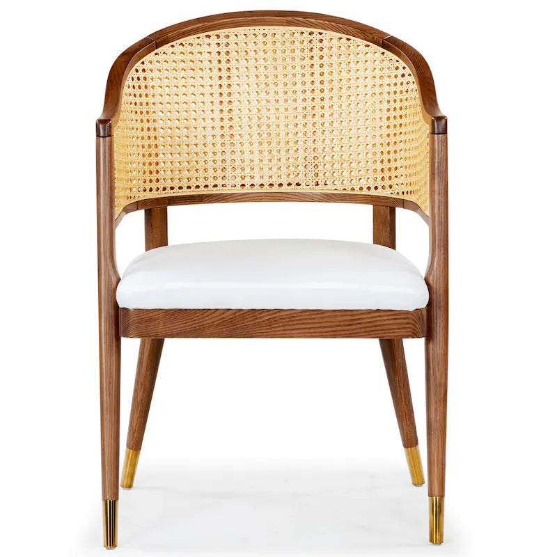 Chaise de salle à manger en rotin - 23,4 L x 22,8 P x 33,6 H - 23 L x 23 P x 34 H
